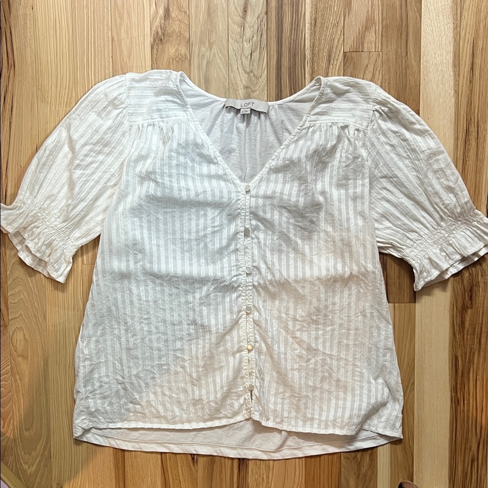 LOFT Striped Blouse